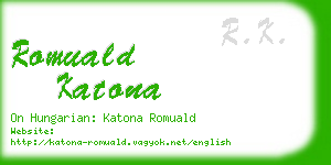 romuald katona business card